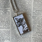 Ferdinand, vintage children's book illustrations, up-cycled to soldered glass pendant