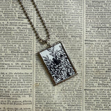 Blueberries for Sal, vintage illustrations, up-cycled to soldered glass pendant