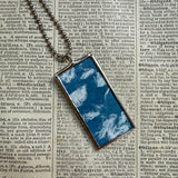 The Snowy Day, vintage children's book illustrations, upcycled to soldered glass pendant