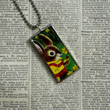I am a Bunny, Richard Scarry children's book illustrations up-cycled to soldered glass pendant