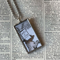 Little Bear, Sendak, vintage children's book illustrations, up-cycled to soldered glass pendant