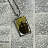 Frederick, vintage children's book illustrations, up-cycled to soldered glass pendant