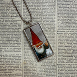 00Gnomes, vintage children's book illustration up-cycled to soldered glass pendant