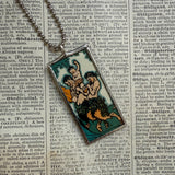 00Angel and Dragon Boat vintage children's book illustration up-cycled to soldered glass pendant