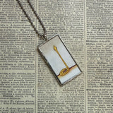 Little Prince, original illustrations from vintage book, up-cycled to soldered glass pendant