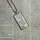 Winnie the Pooh childrens' book illustrations up-cycled to hand-soldered glass pendant