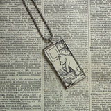 Winnie the Pooh childrens' book illustrations up-cycled to hand-soldered glass pendant