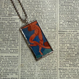 Henri Matisse, dancers, upcycled to soldered glass pendant