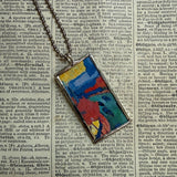 Henri Matisse, dancers, upcycled to soldered glass pendant