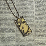Wild Things, Max, Sendak, vintage children's book illustrations, up-cycled to soldered glass pendant