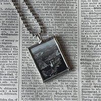 Ansel Adams photography, upcycled to hand-soldered glass pendant