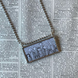 Gorey Gashleycrumb Tinies, vintage book illustrations, hand-soldered glass pendant