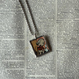 Pogo and Albert the Alligator, original illustrations from a vintage comic, up-cycled to soldered glass pendant (Copy)