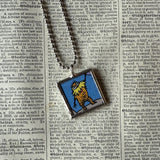 The Lorax, original illustrations from vintage book, up-cycled to soldered glass pendant