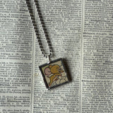 Tom & Jerry, original vintage 1970s comic book illustrations, upcycled to soldered glass pendant