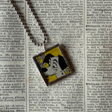 101 Dalmations, vintage children's book illustrations, up-cycled to soldered glass pendant