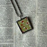 Little Prince, original illustrations from vintage book, up-cycled to soldered glass pendant