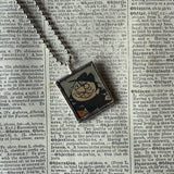 Boris and Natasha, vintage 1970s comic illustration, upcycled to soldered hand-soldered glass pendant