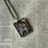 Snow White, vintage illustrations, up-cycled to soldered glass pendant