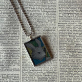 Good night moon, vintage children's book illustrations, up-cycled to soldered glass pendant