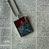 Good night moon, vintage children's book illustrations, up-cycled to soldered glass pendant