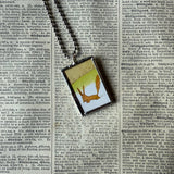 Little Prince, original illustrations from vintage book, up-cycled to soldered glass pendant