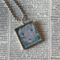 Spirited Away, Miyazaki animation stills up-cycled to soldered glass pendant