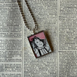 Eloise, vintage illustrations, up-cycled to soldered glass pendant