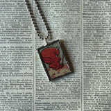Hot Stuff the Devil, vintage 1970s comic illustration, upcycled to soldered hand-soldered glass pendant