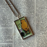 Winnie the Pooh childrens' book illustrations up-cycled to hand-soldered glass pendant