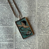 00Water Babies, vintage children's book illustration up-cycled to soldered glass pendant