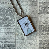 Nightmare before Christmas, Doctor Finkelstein original illustrations from vintage book, up-cycled to soldered glass pendant