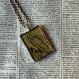 Ghost, Frankenstein, original vintage 1970s comic book illustrations, upcycled to soldered glass pendant