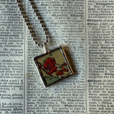 Hot Stuff the Devil, vintage 1970s comic illustration, upcycled to soldered hand-soldered glass pendant