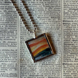 Edvard Munch The Scream, upcycled to hand soldered glass pendant