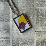 Little Prince, original illustrations from vintage book, up-cycled to soldered glass pendant