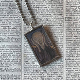 Edvard Munch The Scream, upcycled to soldered glass pendant