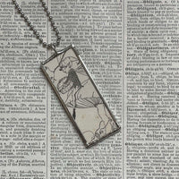 Fairy, Faeries, vintage children's book illustration up-cycled to soldered glass pendant