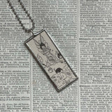 Fairy, Faeries, vintage children's book illustration up-cycled to soldered glass pendant