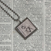 Nightmare before Christmas, Jack Skellington, original illustrations from vintage book, up-cycled to soldered glass pendant