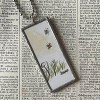 Harry the Dirty Dog, vintage illustrations, up-cycled to soldered glass pendant