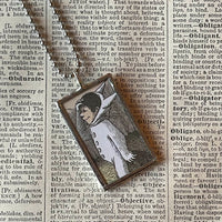 Wild Things, Max, Sendak, vintage children's book illustrations, up-cycled to soldered glass pendant