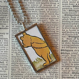 Winnie the Pooh childrens' book illustrations up-cycled to hand-soldered glass pendant