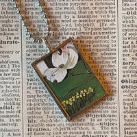 I am a Bunny, Richard Scarry children's book illustrations up-cycled to soldered glass pendant