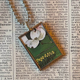 I am a Bunny, Richard Scarry children's book illustrations up-cycled to soldered glass pendant