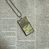 Cat, Kitten, Kitty, vintage children's book illustrations, up-cycled to soldered glass pendant