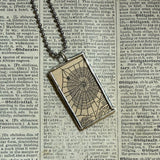 Charlotte's Web, original illustrations from 1970s vintage book, up-cycled to soldered glass pendant