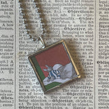 Good night moon, vintage children's book illustrations, up-cycled to soldered glass pendant