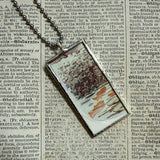 Cat, Kitten, Kitty, vintage children's book illustrations, up-cycled to soldered glass pendant