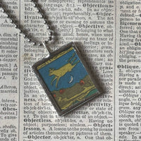 Good night moon, vintage children's book illustrations, up-cycled to soldered glass pendant